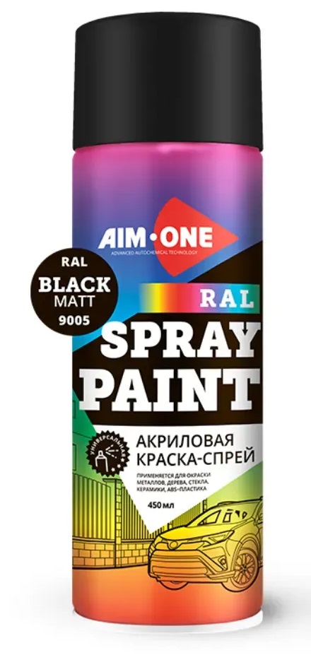 эмаль aim-one черная матовая