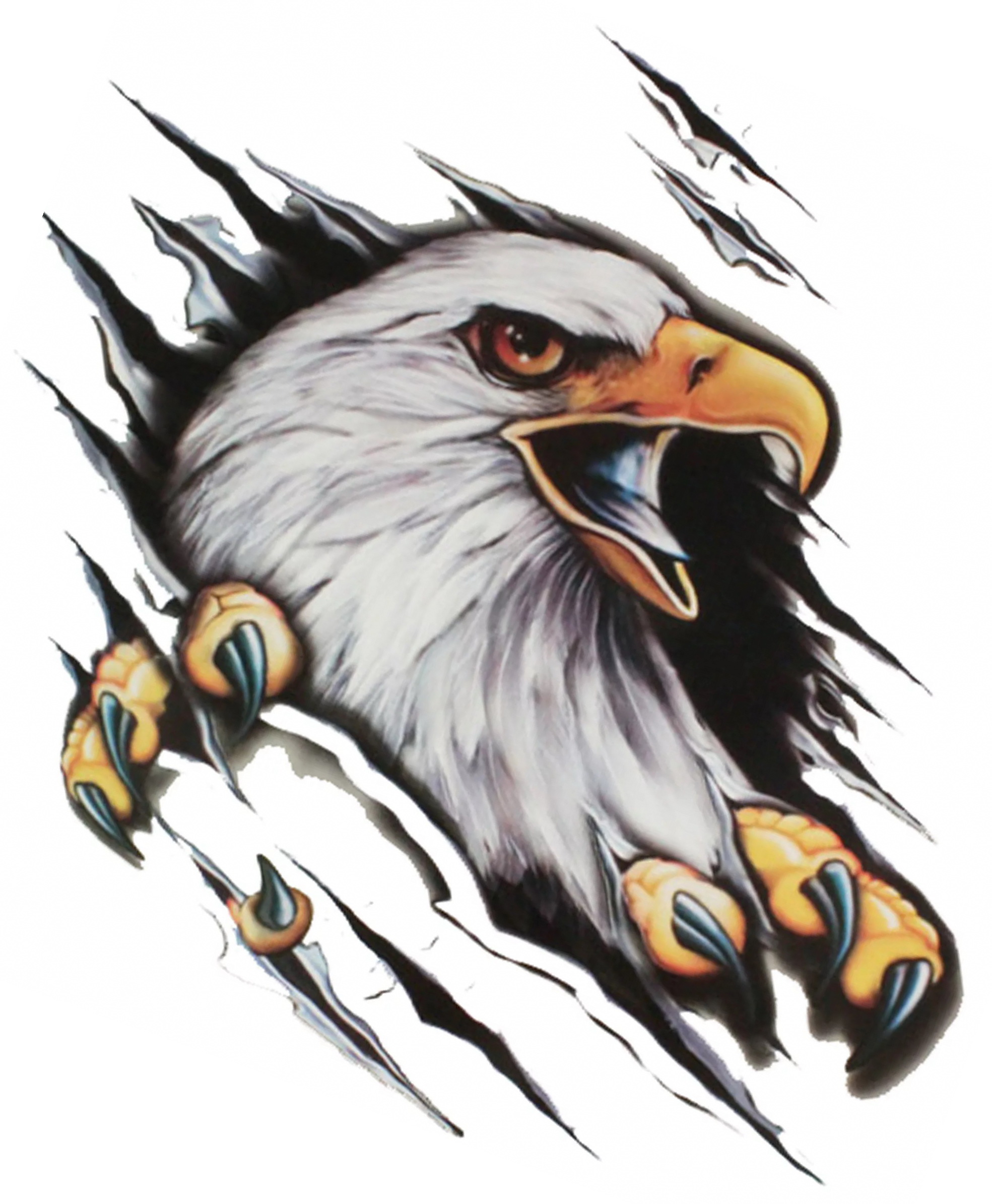 наклейка орел разрез