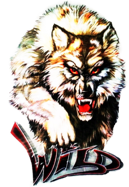 наклейка волк wild