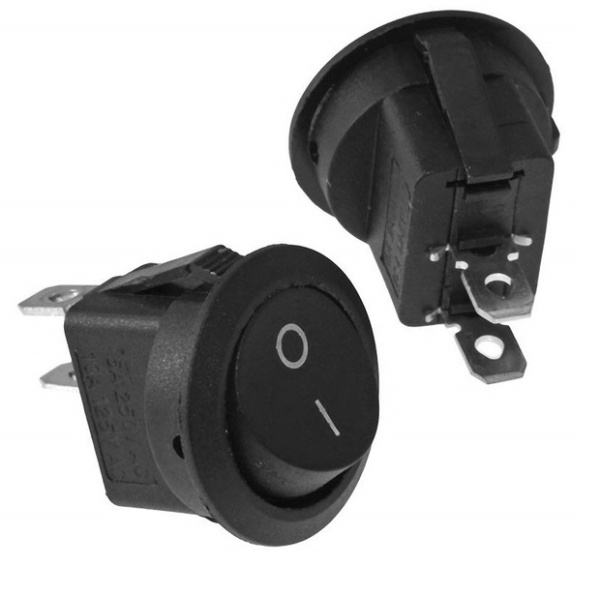 выключатель двухпозицтонный KN-011 черный 2 конт
