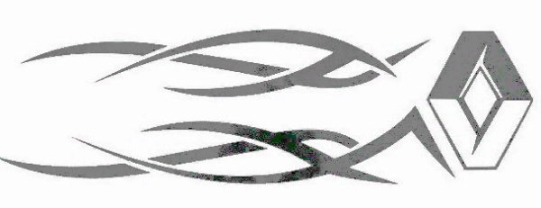 наклейка рено серебро