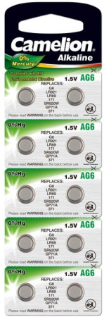 Батарейки Camelion Alkaline AG6,1,5v, 1шт